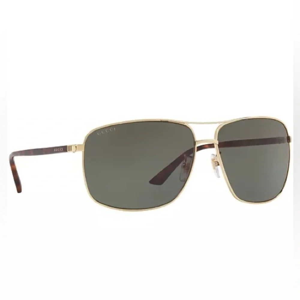 Gucci Gold Frame Sunglasses with Dark Lenses